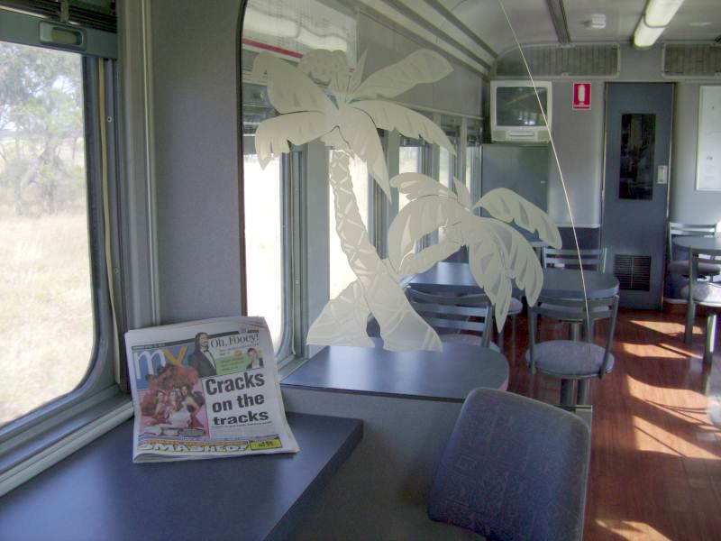 mX in the buffet car
